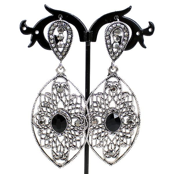 Earrings “Vintage” with drip silver
