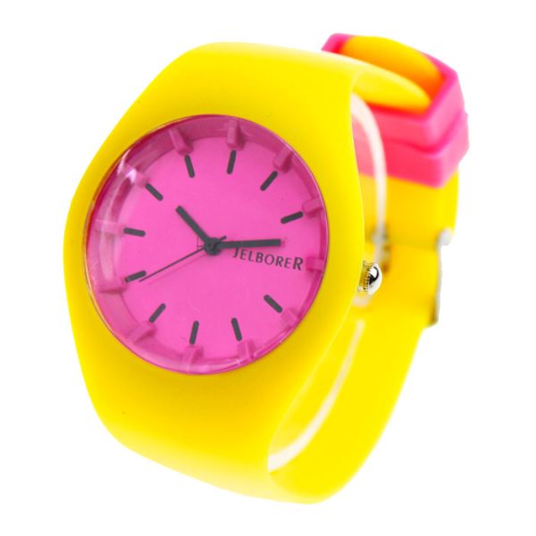 Watch with silicone strap