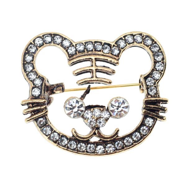 Rhinestone brooch “Symbol of the Year” (gold)