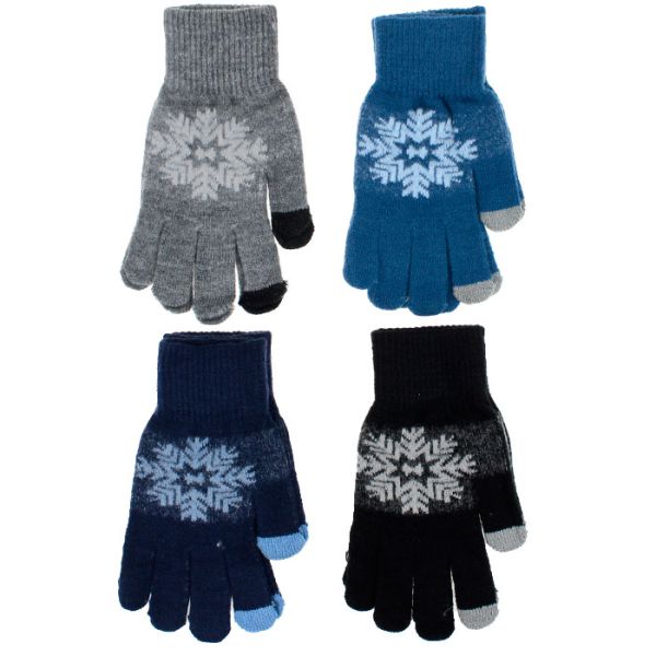 Soft gloves “SNOWFLAKE” 9-13 years old (dark mix)