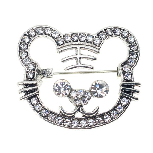 Rhinestone brooch “Symbol of the Year” (silver)