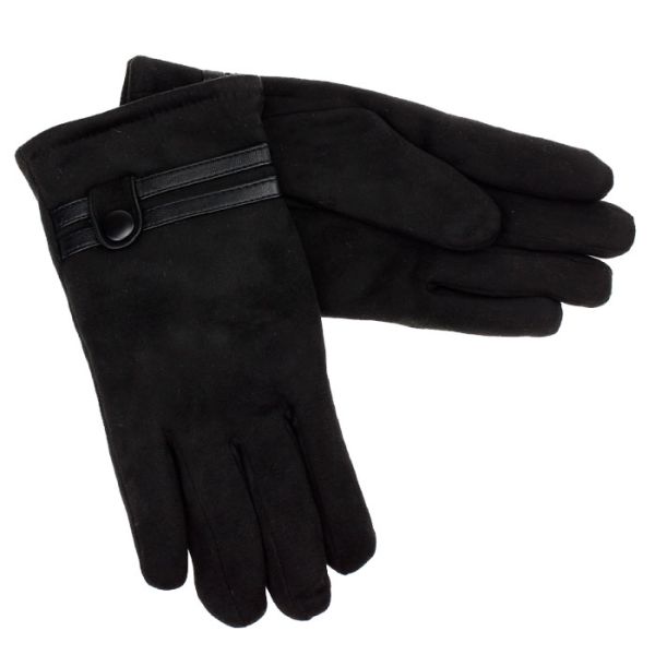 Men's suede-look gloves (12 size)