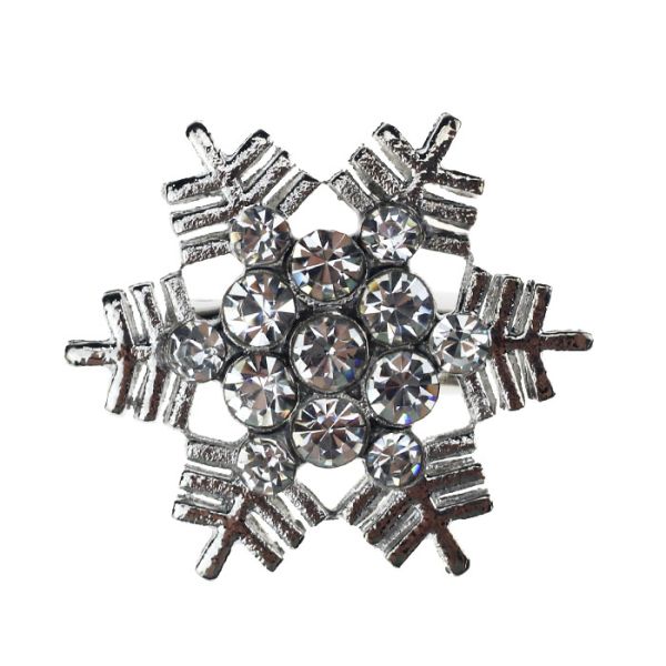 Mini brooch “snowflake” 2.5cm