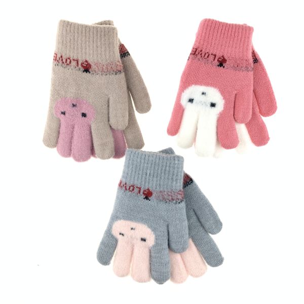 Double knit gloves “Bunny” 4-7 years