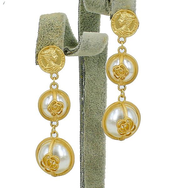 Earrings “City chik” matte gold