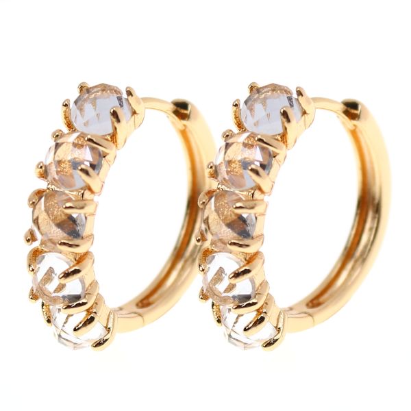 Hoop earrings “Royal stones”