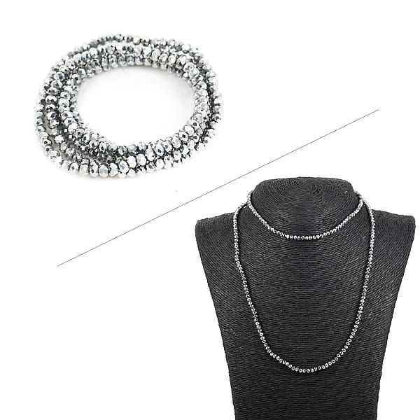 Crystal beads 2in1 (beads, bracelet) 40cm
