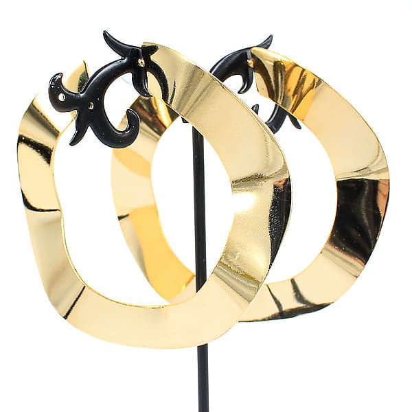 Earrings “City chik” gold 7cm