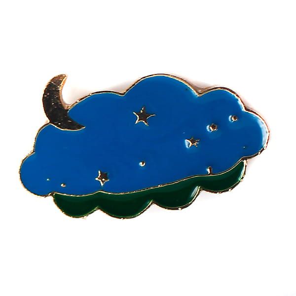 Mini enamel brooch (metal) “Sky”