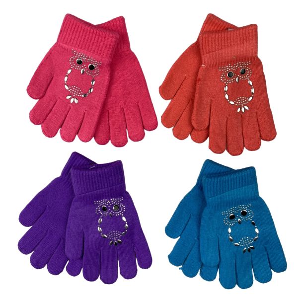 Children's gloves "Owl" 5-8 years