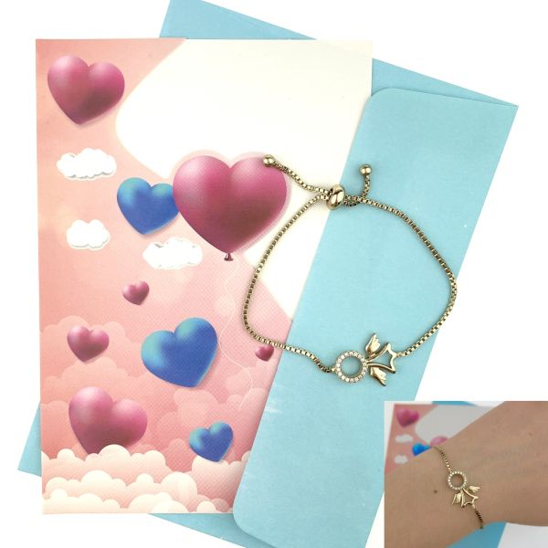 Refined bracelet “Tenderness” with a postcard in an envelope