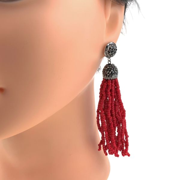 Tassel earrings - beaded
